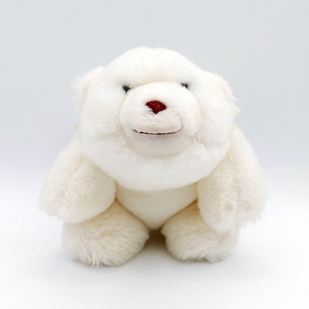 Vintage Gund White Teddy Polar Bear Plush Snuffles Stuffed Animal 1980 Toy Korea
